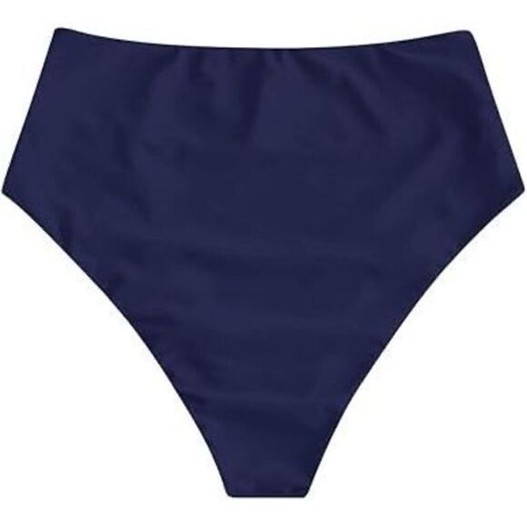 ZAFUL Women's High Waisted Bikini Bottom Ruched Tummy Control Swimsuit NEW - Picture 2 of 9